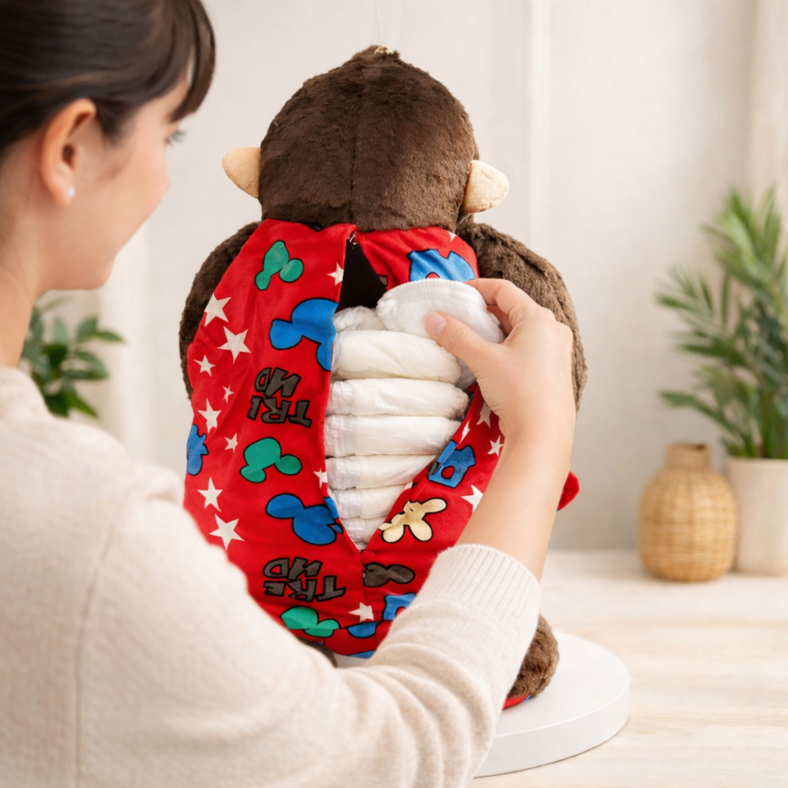 Apey – The Monkey Diaper Storage Plush