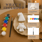 Character DIY Painting Kit (Bow Bunny Doll, Elephant with Hat, Reindeer & Winter Cap Character)