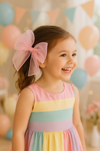Large Organza Clip Bow – Big Sheer Hair Bow for Girls, Teens & Women