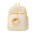 Donut Design Yellow Backpack with Chest Strap