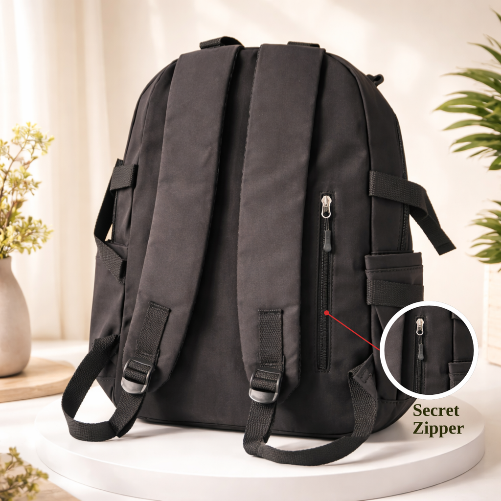 Black School Backpack for Boys & Girls
