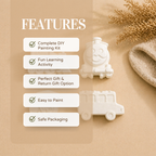Vehicle DIY Painting Kit (Smiling Train Face, Steam Engine, School Bus & Mini Locomotive)