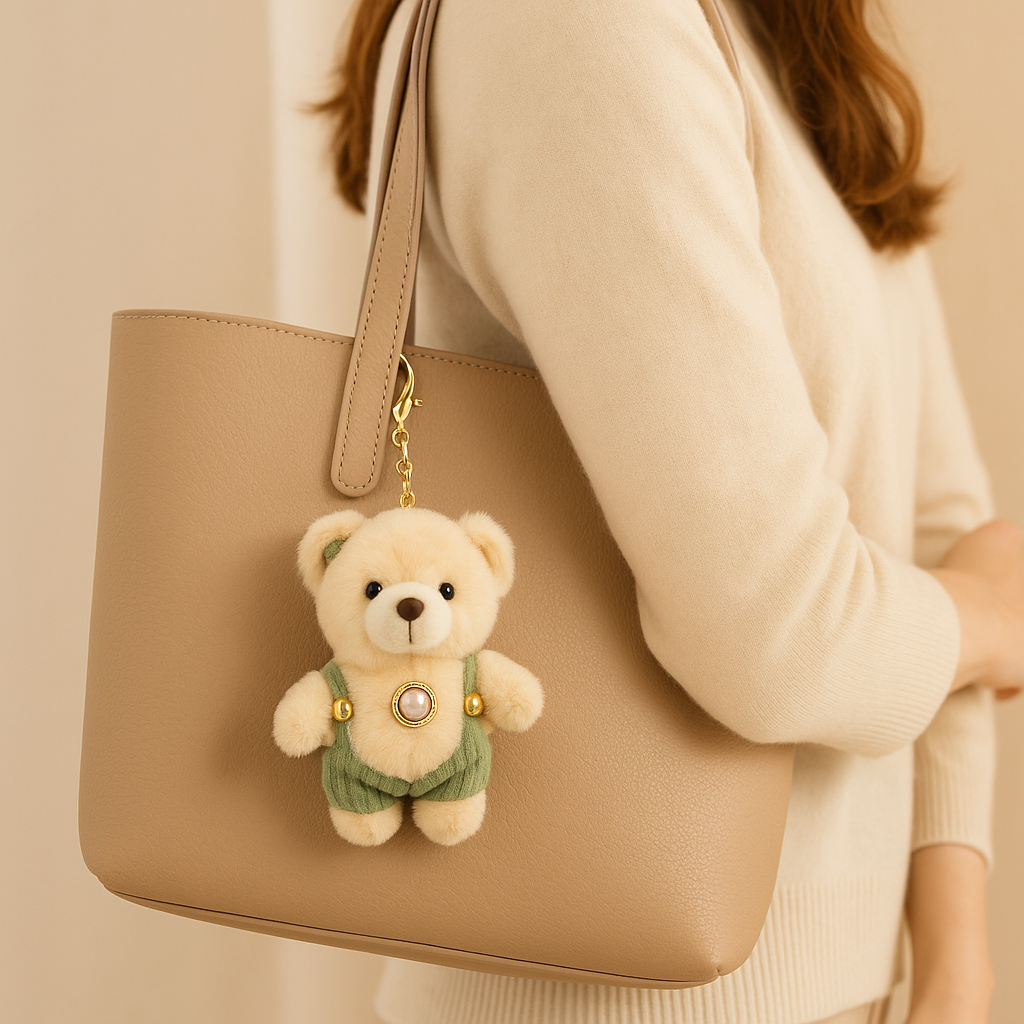 Teddy Bear with Dungry Plush Keychain