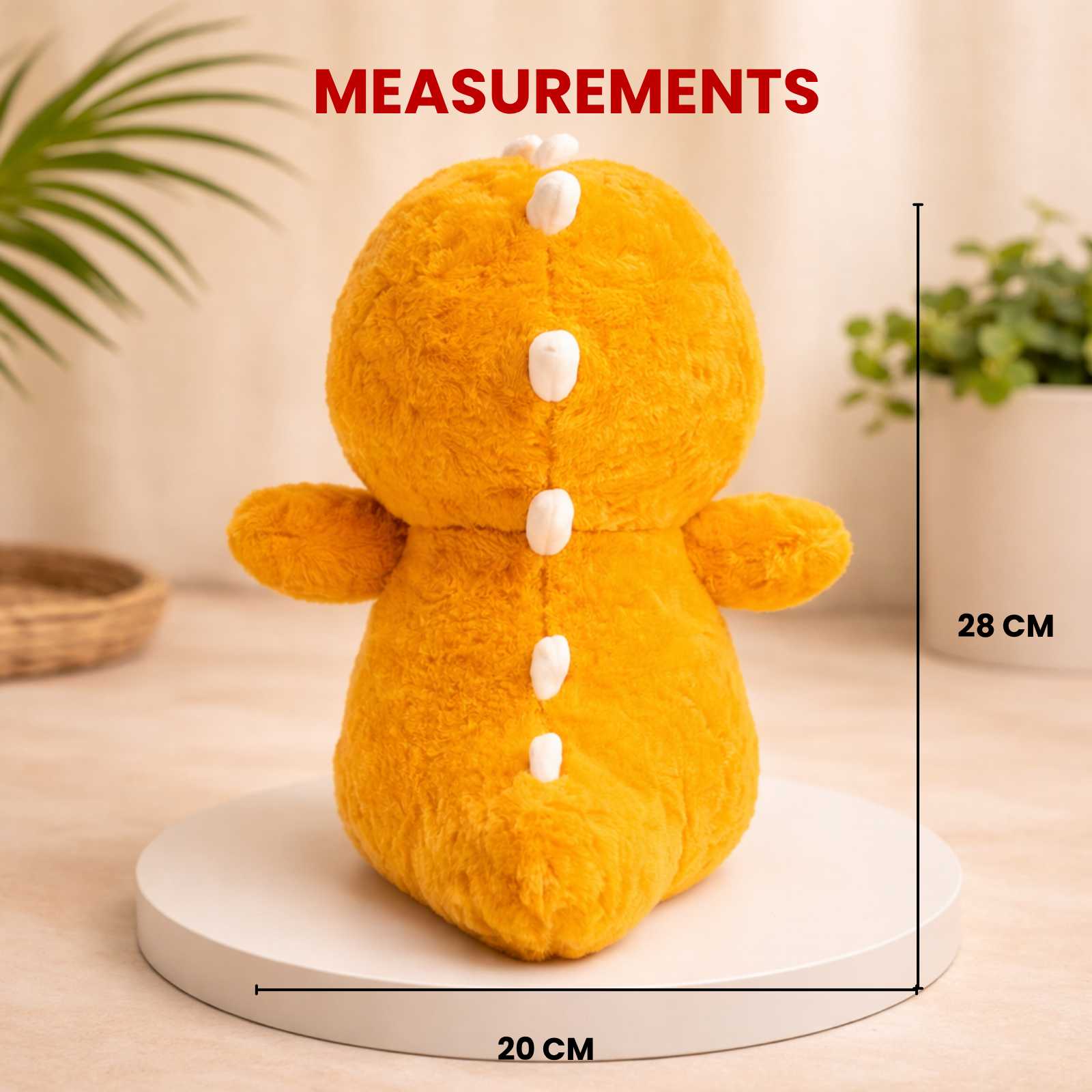 Rocco – The Cuddly Orange Dinosaur Plush Soft Toy