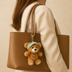 Teddy Bear with Hat Plush Keychain