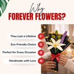 Handmade Crochet Flower Bouquet with Lily & Lavender