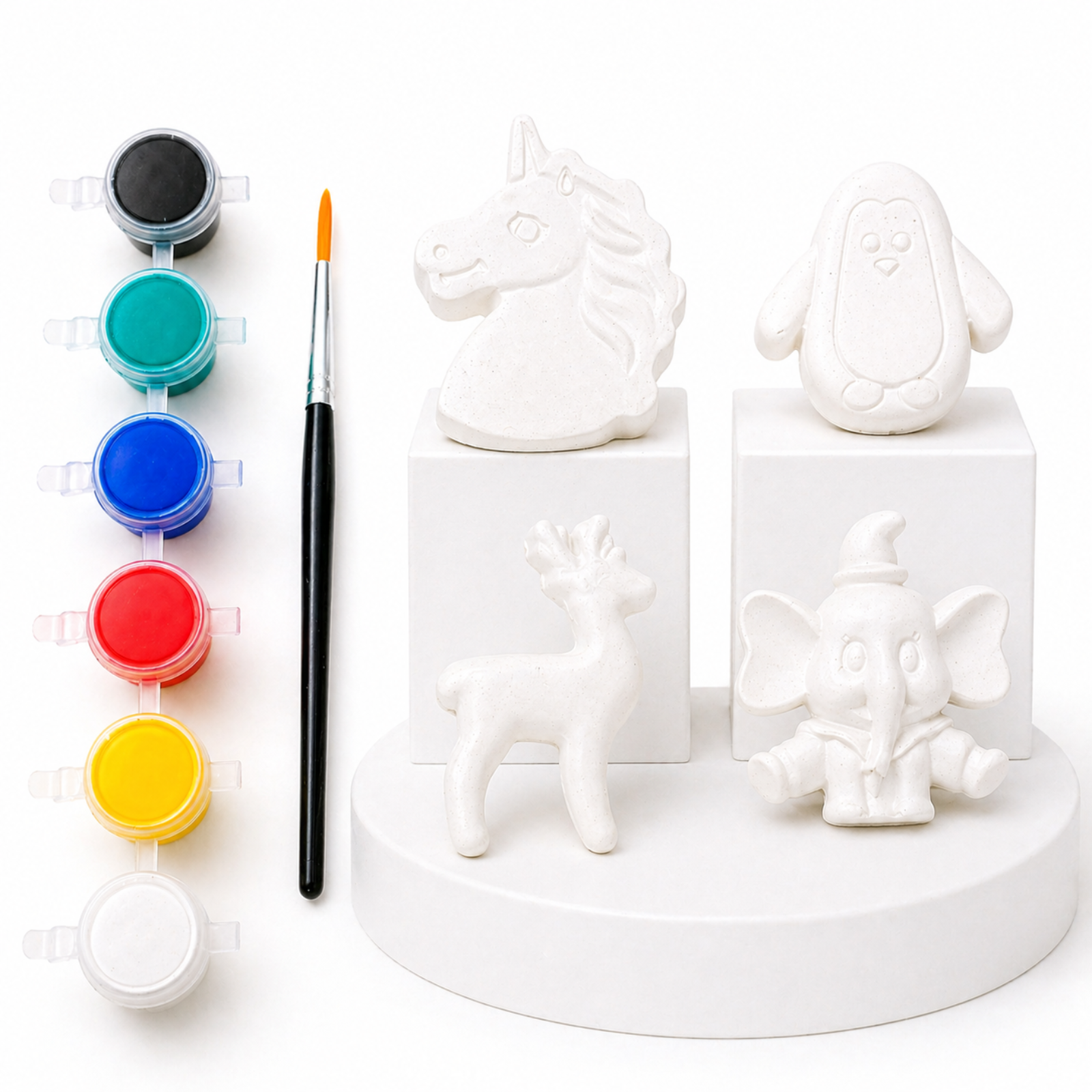 Animal DIY Painting Kit (Unicorn Head, Penguin, Deer & Elephant Character)