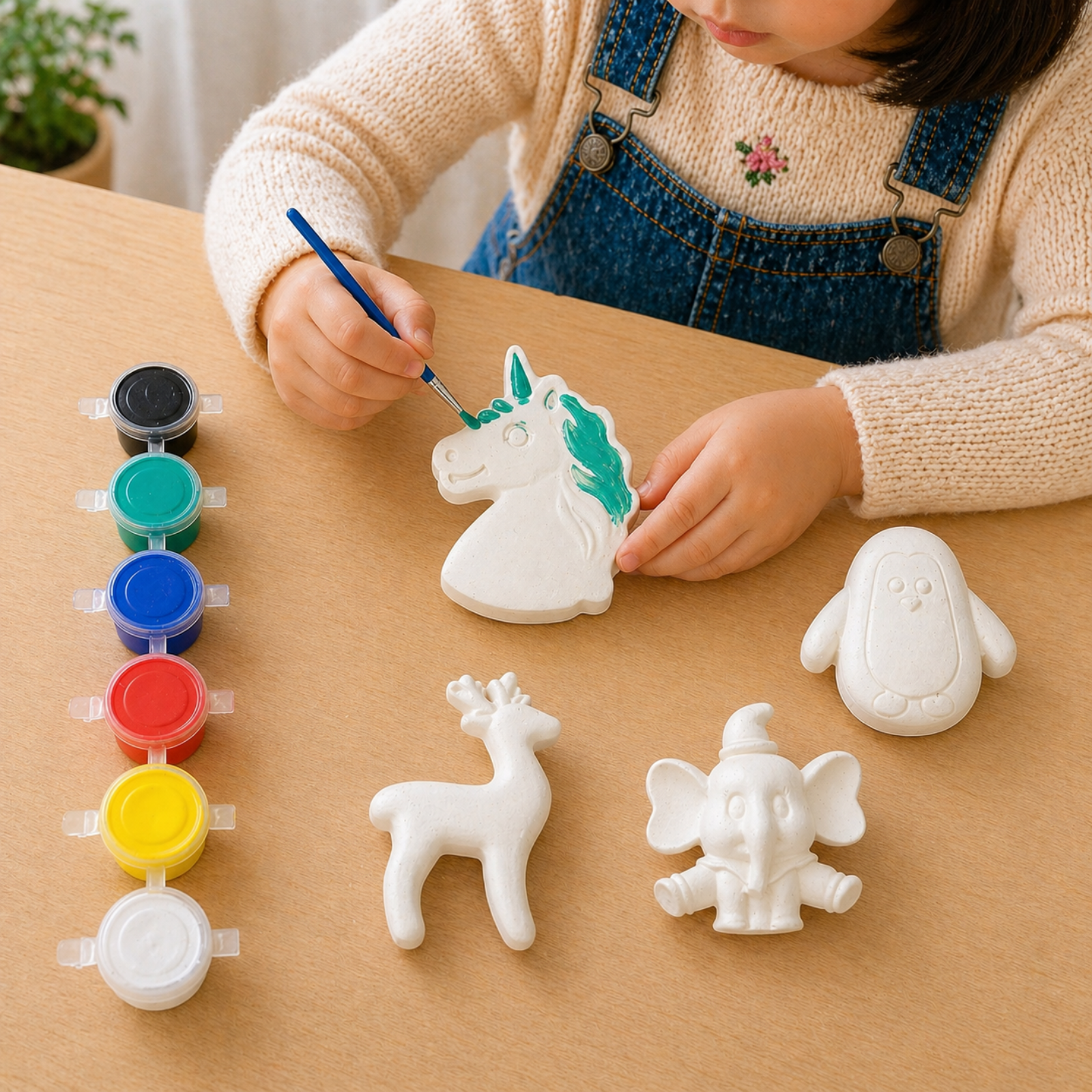 Animal DIY Painting Kit (Unicorn Head, Penguin, Deer & Elephant Character)