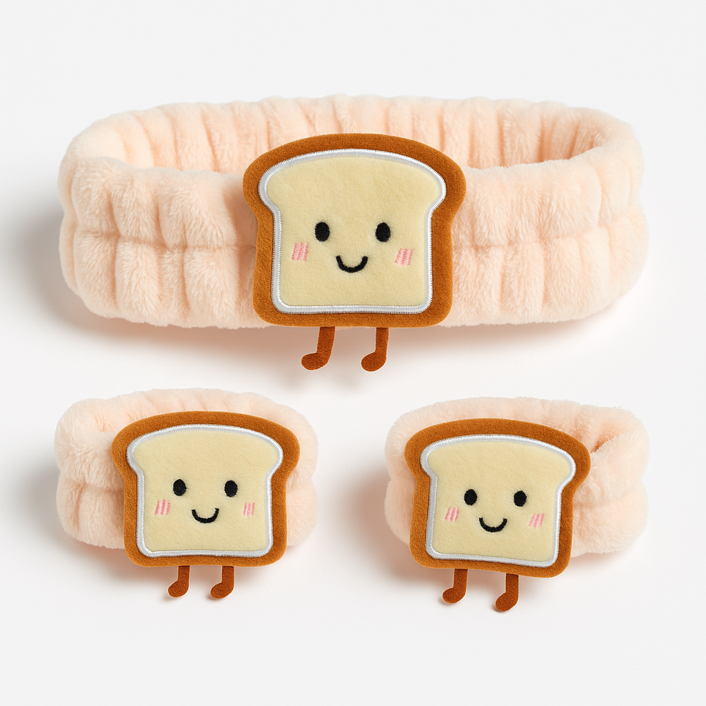 Whumies Cute Cartoon Headband & Hand Band Set – Soft Hair & Wrist Bands