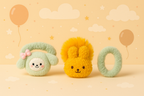 Fluffy Bunny Hair Accessory Duo – Plush Bunny hair tie & Cute Cartoon Hair Clip