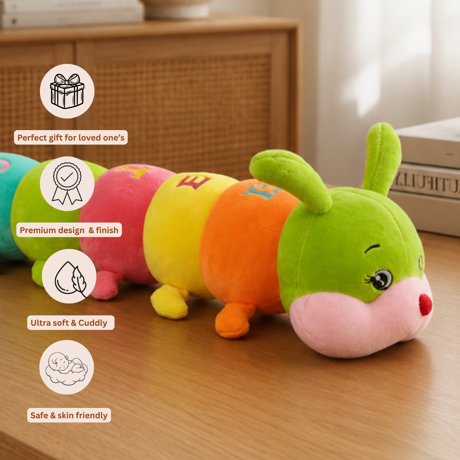 Wiggles – The Alphabet Caterpillar Hug Pillow