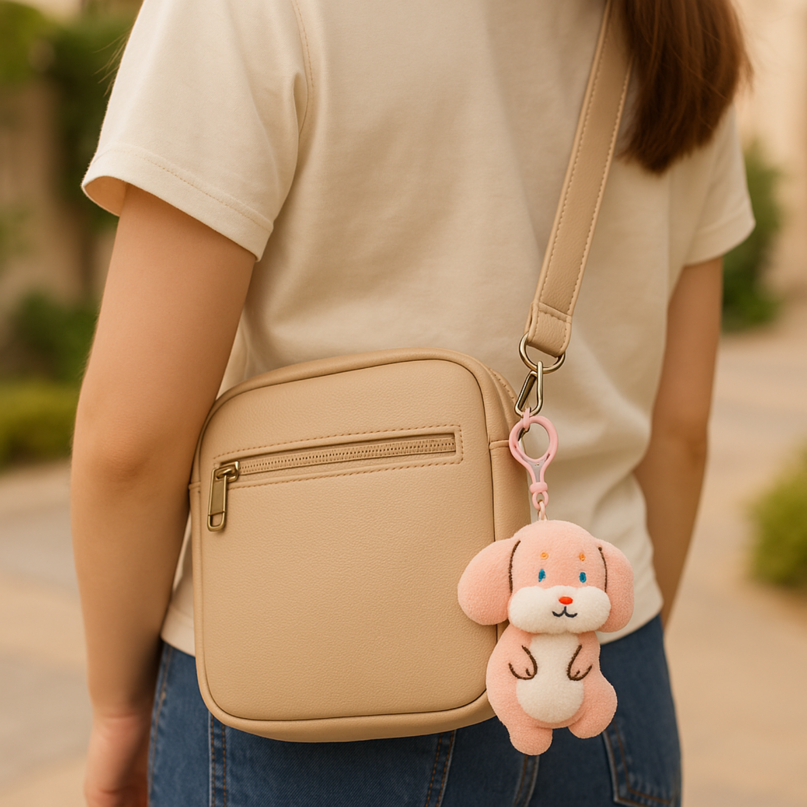 Rocky Bunny Plush Keychain
