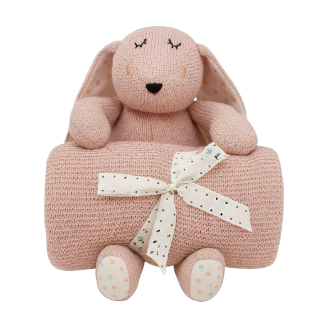 Pink Bunny Blanket Gift Set | Premium Gift Set