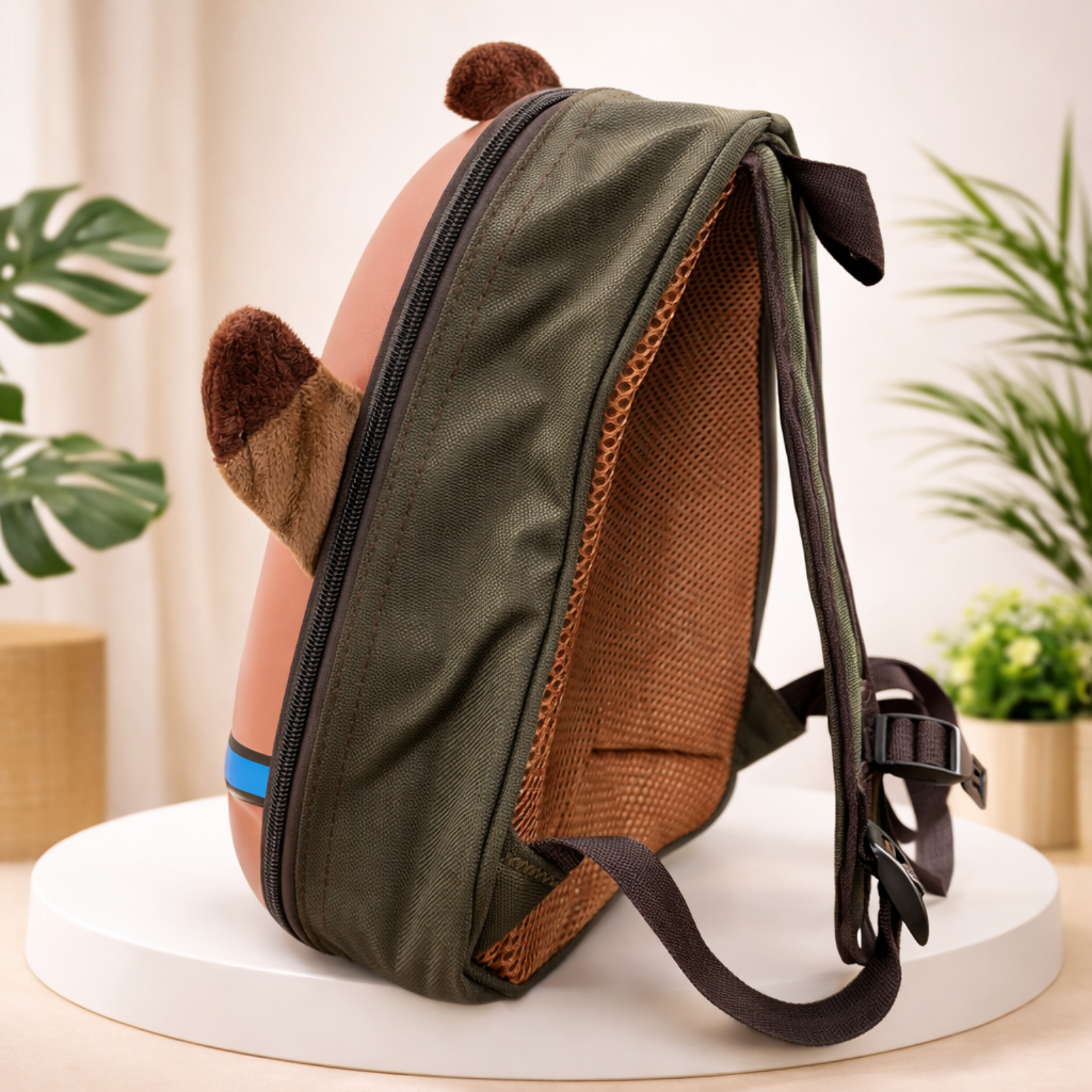 Capybara Kids Backpack 3D Hard Shell & Blue Fish Design