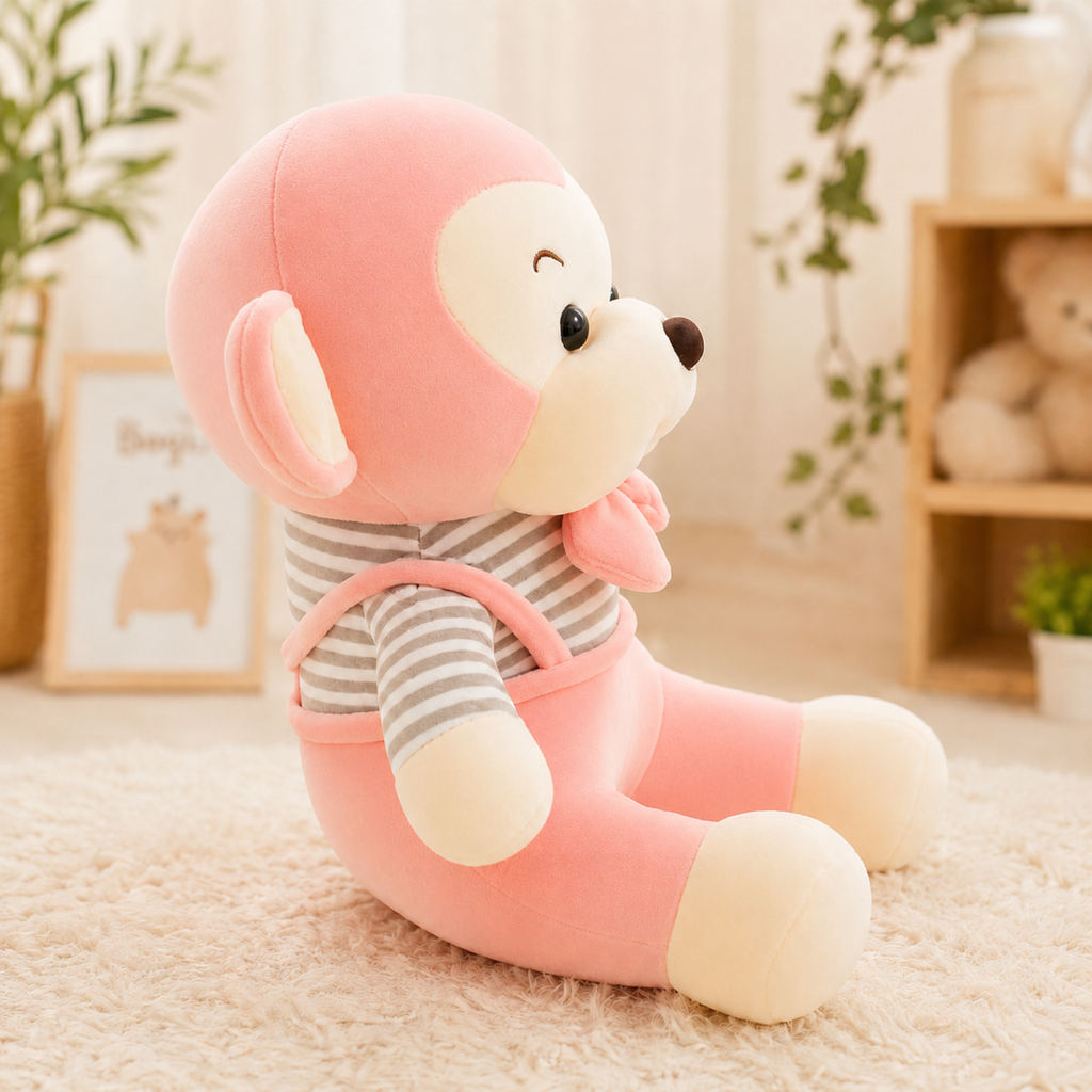 Miss Martha – The Gentle Monkey Plush Soft Toy 🐵🎀
