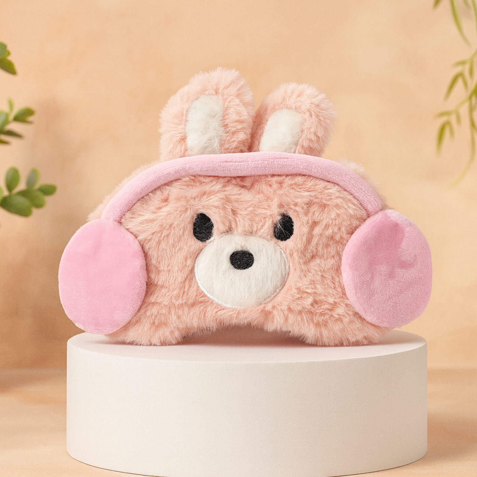 Plush Sleep Eye Mask with Hot & Cold Gel Pad for Men, Women & Kids