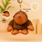 Brown Gorilla Plush Keychain