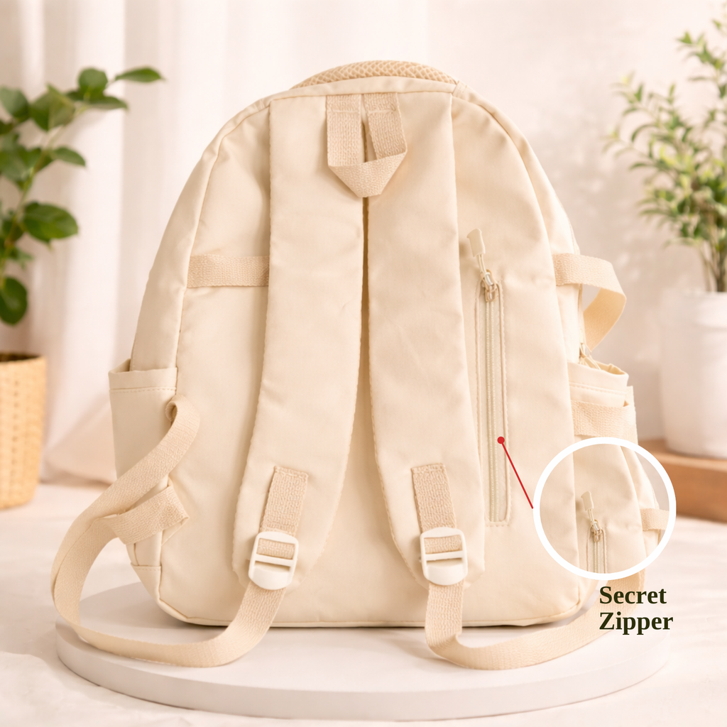 Light Yellow School Backpack for Boys & Girls