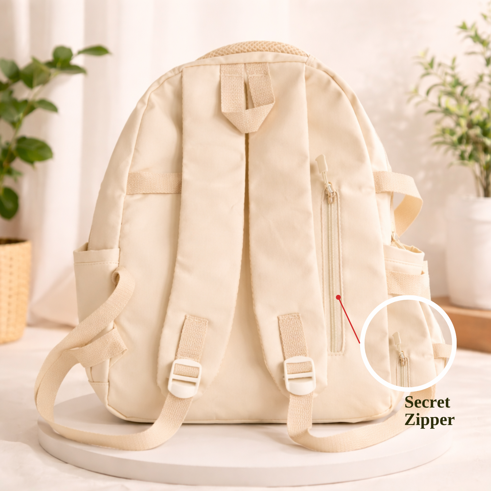 Light Yellow School Backpack for Boys & Girls