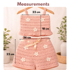 Winter Special Handmade Crochet Top & Shorts Set for Kids (2–4 Years)