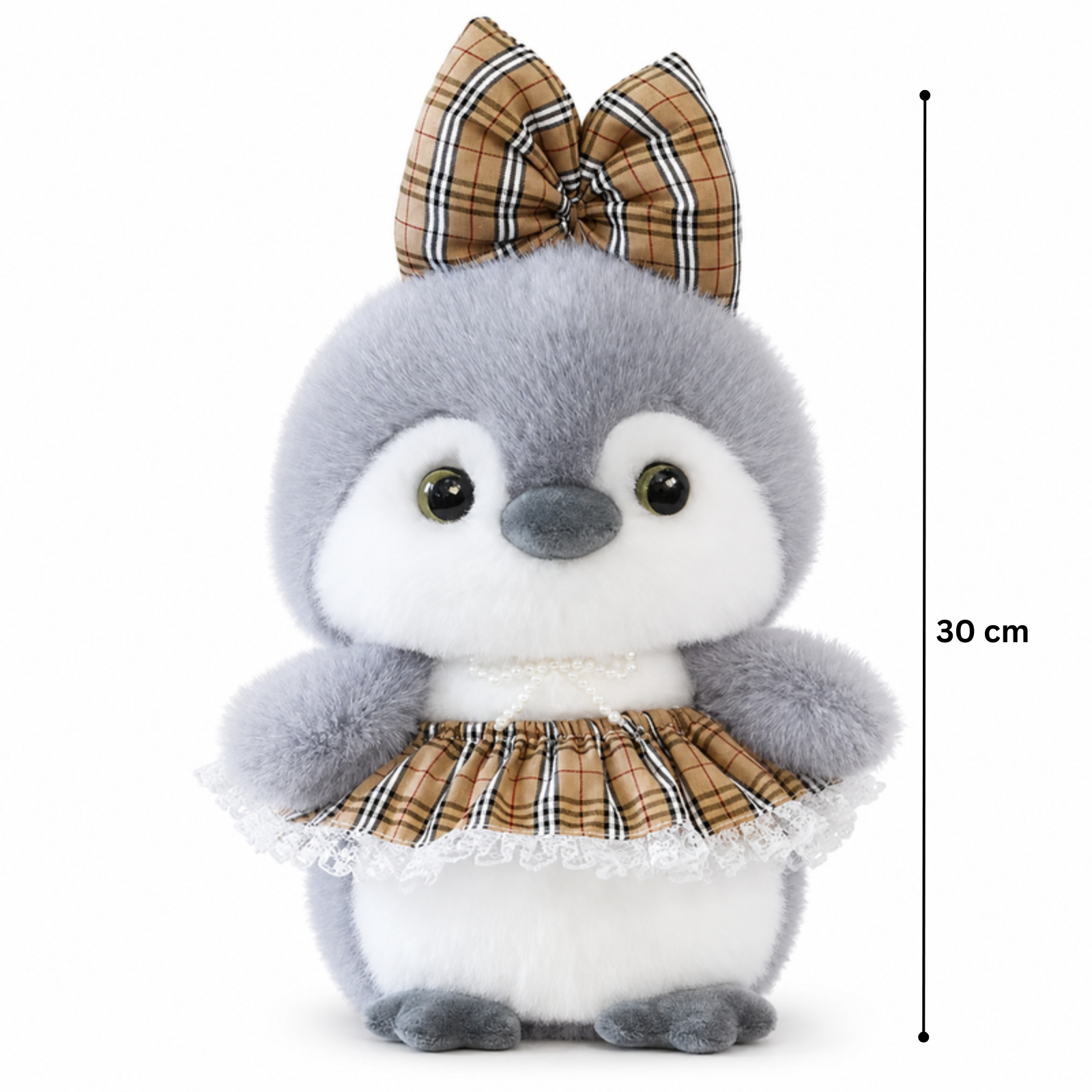 Hazel – The Plaid Penguin Plush Toy