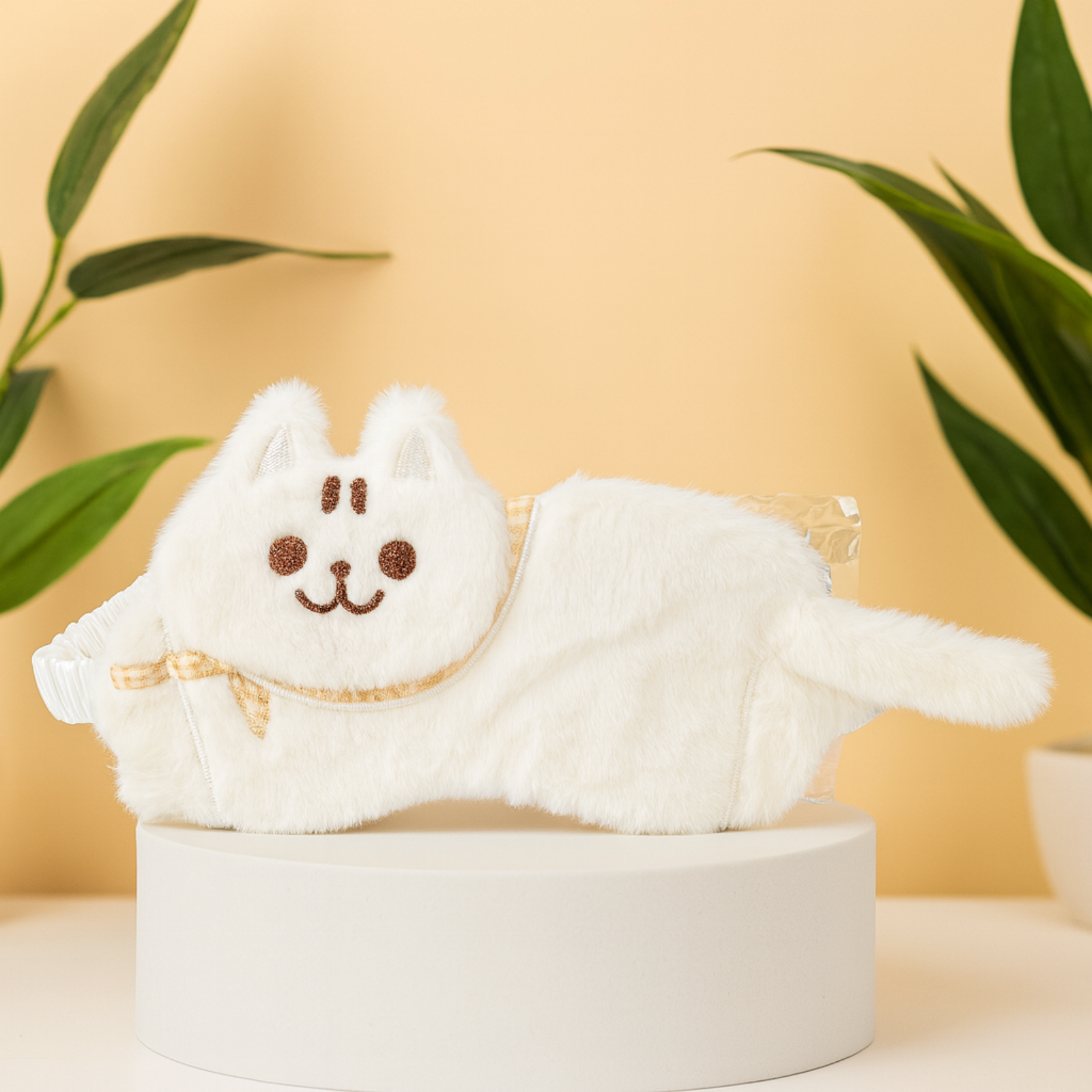 Plush Cat Eye Mask with Hot & Cold Gel Pad