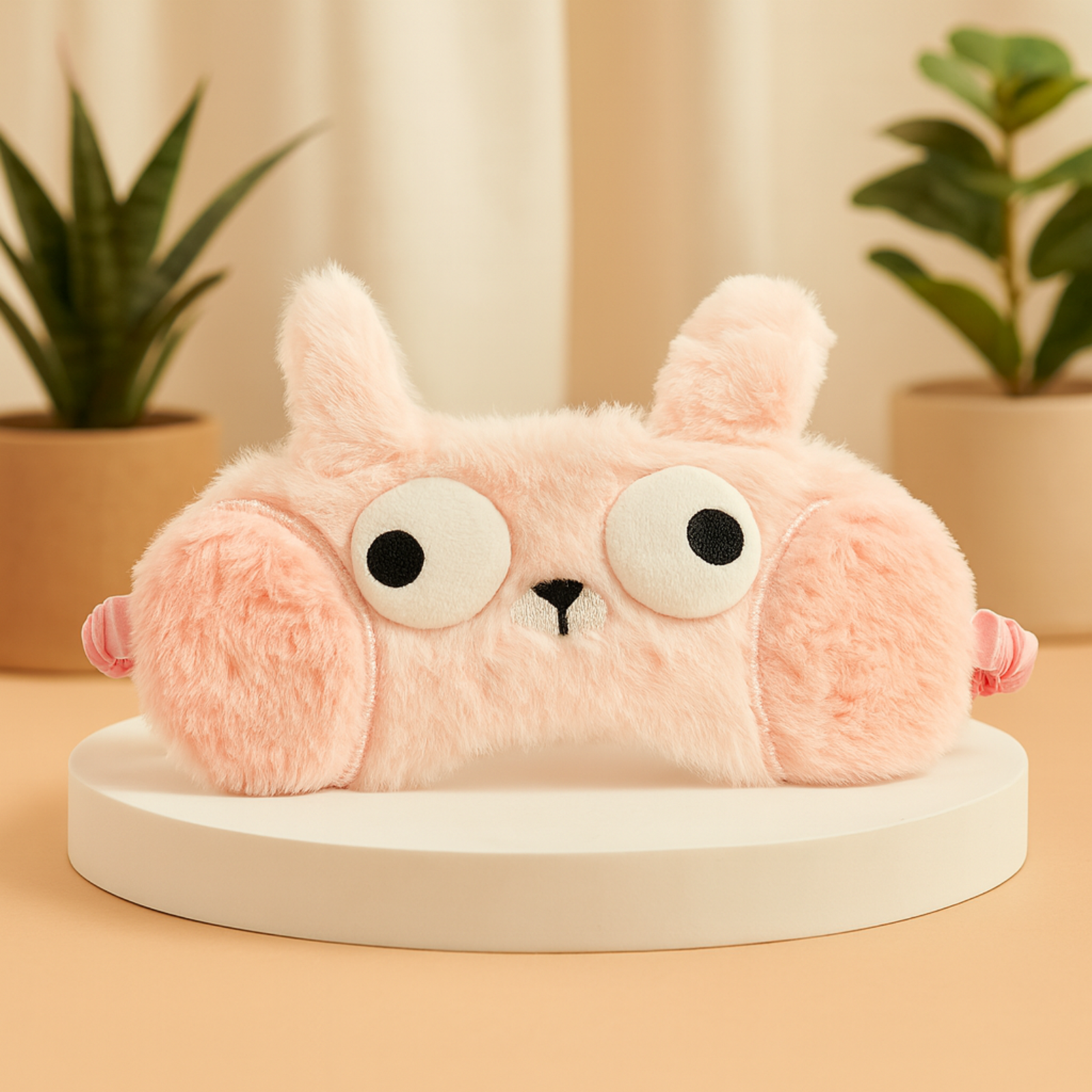 Plush Sleep Eye Mask with Hot & Cold Cooling Gel Pad for Men, Women & Kids