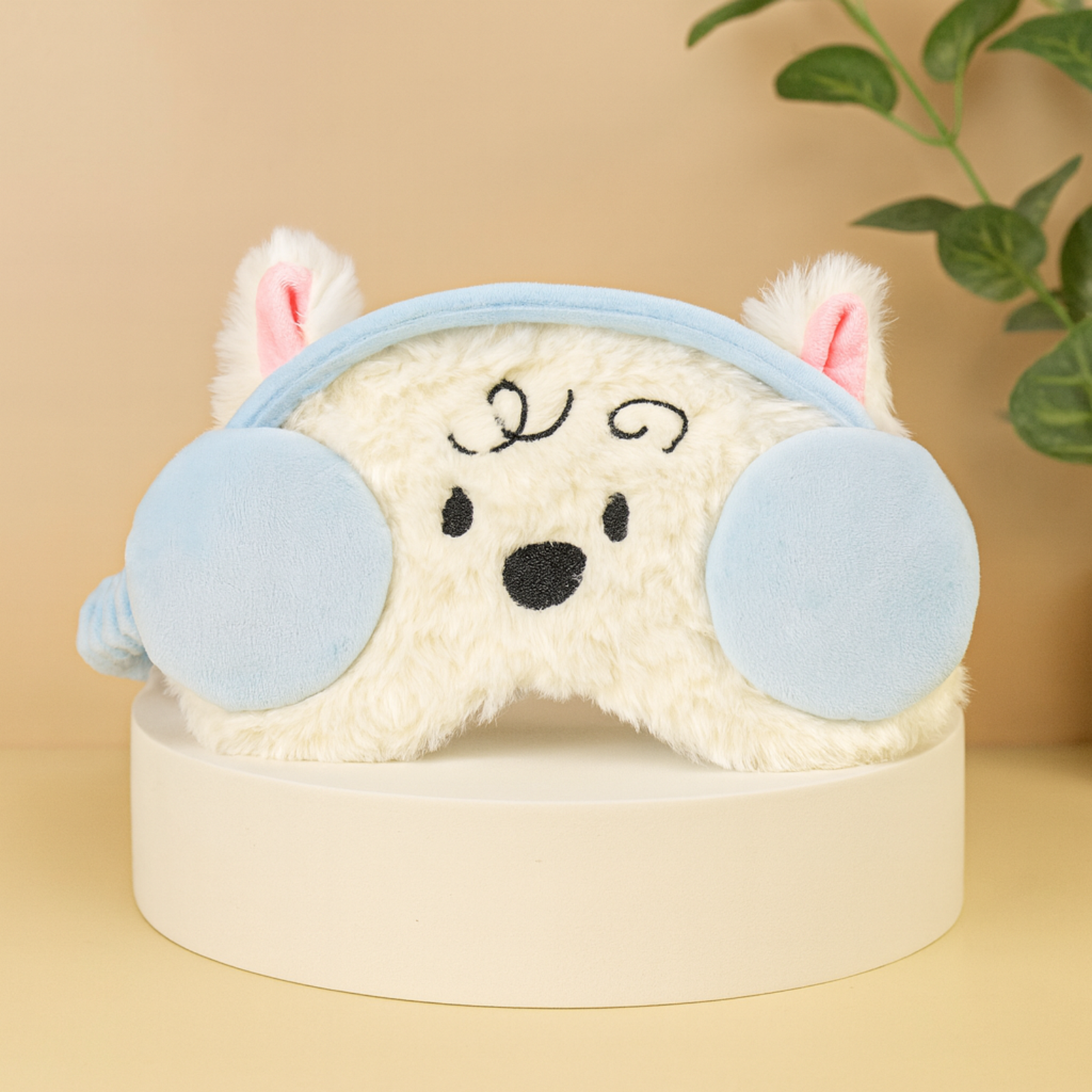 Plush Sleep Eye Mask with Hot & Cold Gel Pad for Men, Women & Kids