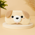 Kawaii Dog Sleep Eye Mask with Hot & Cold Gel Pad for Men, Women & Kids