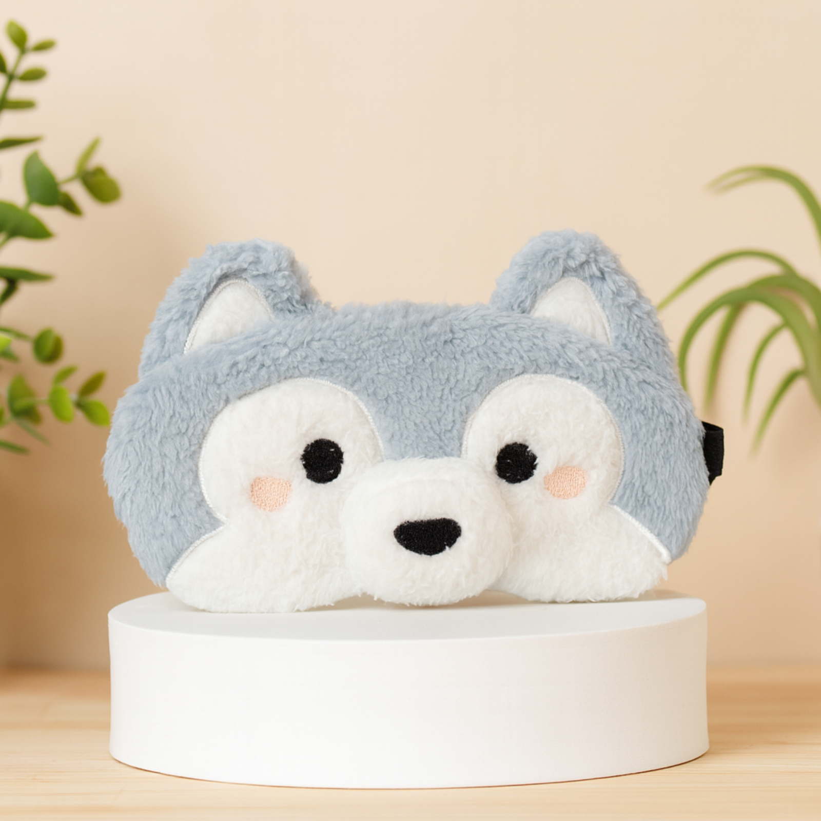 3D Husky Sleep Eye Mask with Hot & Cold Gel Pad