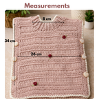 Winter Special Handmade Crochet Light Pink & White Baby Sweater (2–4 Years)
