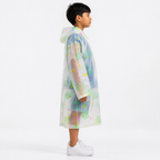 Clear Kids Raincoat with Green Frog Print