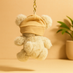 Teddy Bear with Hat Plush Keychain