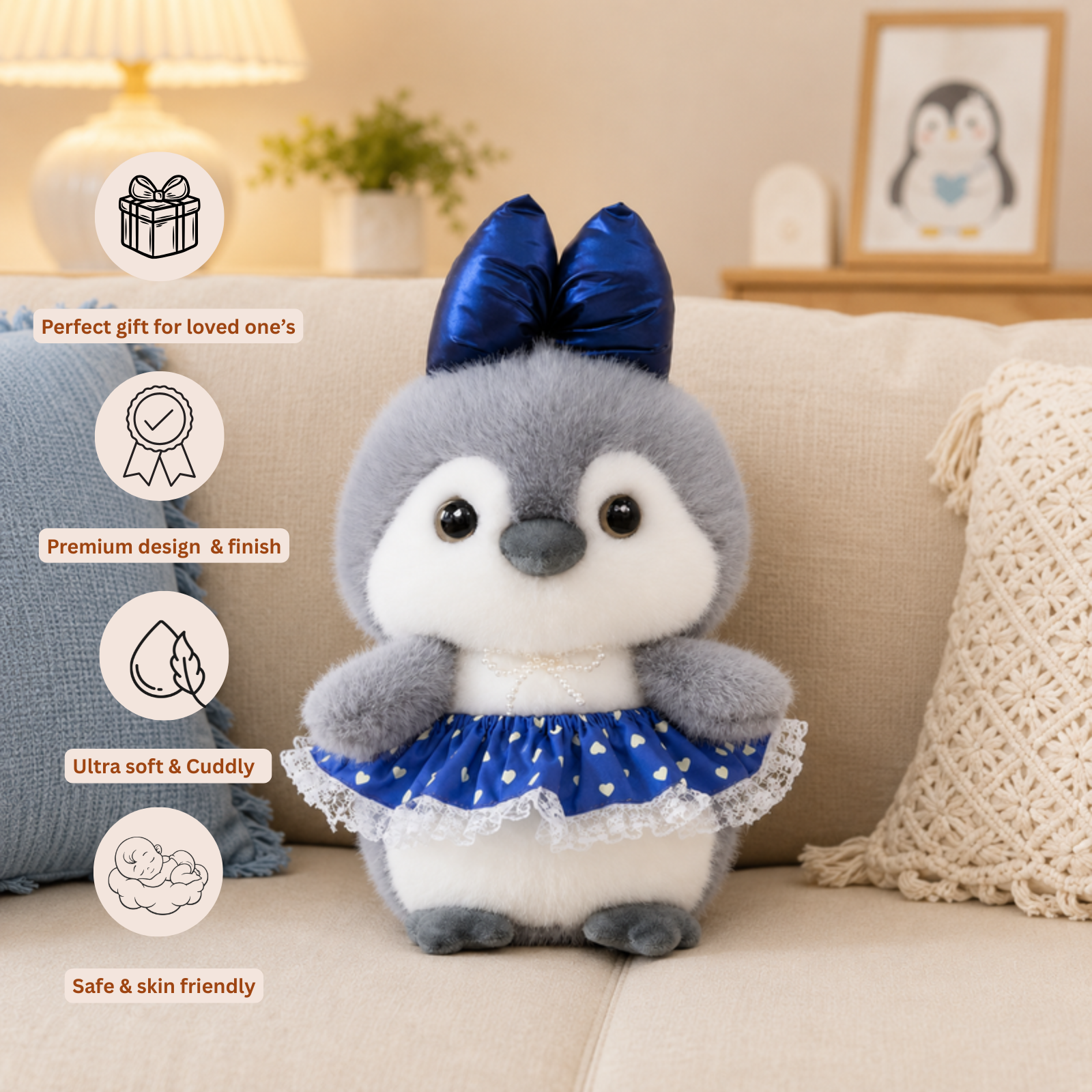 Pearla – The Royal Penguin Plush Toy