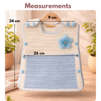 Winter Special Handmade Crochet Blue & White Baby Sweater (2–4 Years)