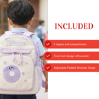 Donut Design Purple Backpack with Chest Strap