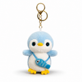 Blue Penguin Plush Bag Charm with Blue Fish Pouch
