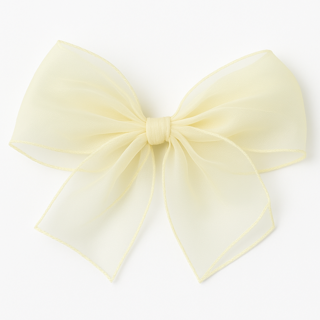 Whumies Large Organza Clip Bow – Big Sheer Hair Bow for Girls, Teens & Women