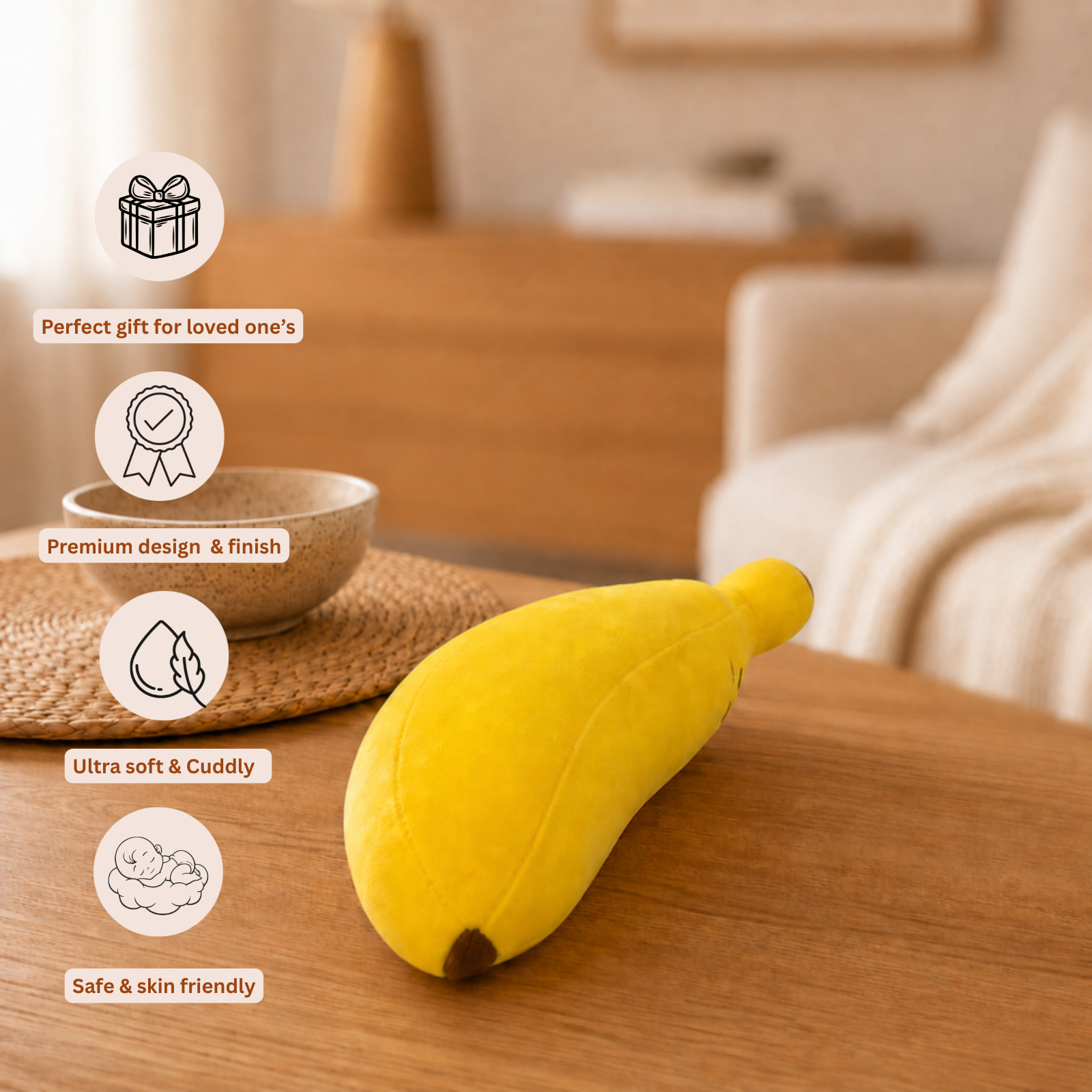 Nino – The Smiling Banana Hug Pillow