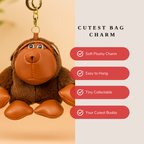 Brown Gorilla Plush Keychain