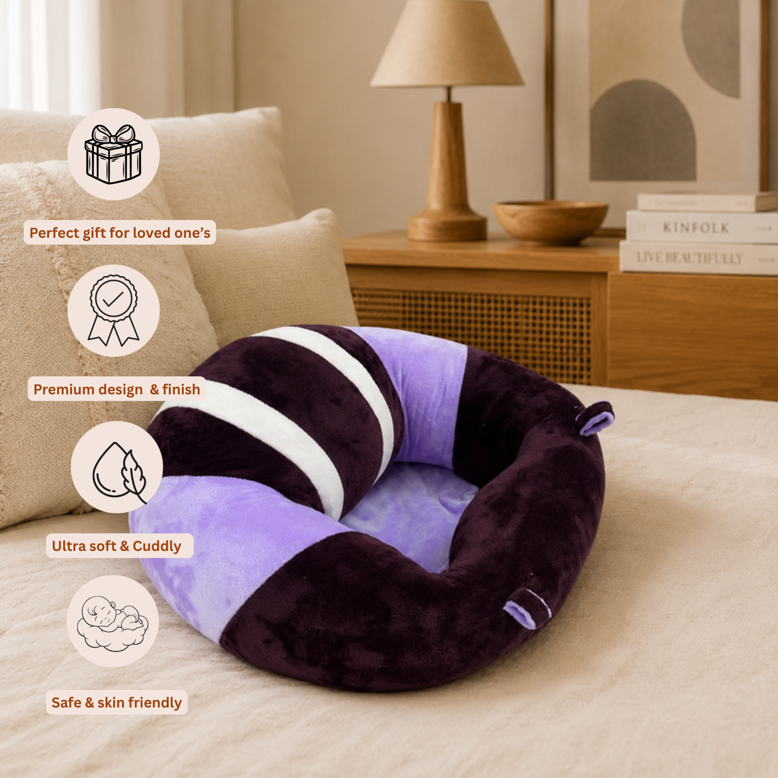 Striped Baby Support Sofa & Seat