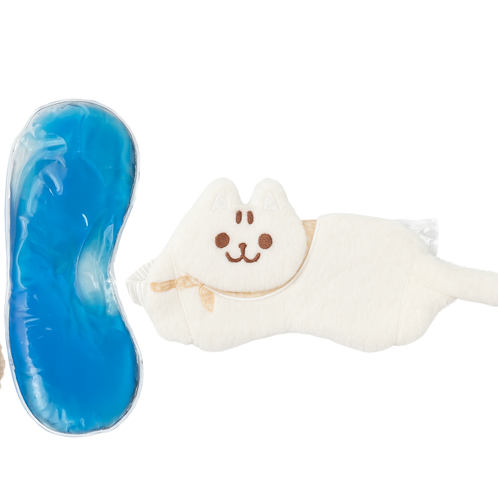 Plush Cat Eye Mask with Hot & Cold Gel Pad