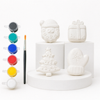 Festive DIY Painting Kit (Santa Face, Gift Box, Winter Glove & Decorated Christmas Tree)