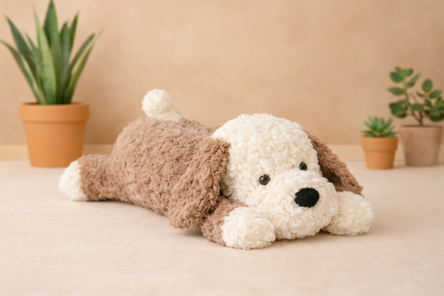 Soft Plush Sleeping Dog Toy for Kids