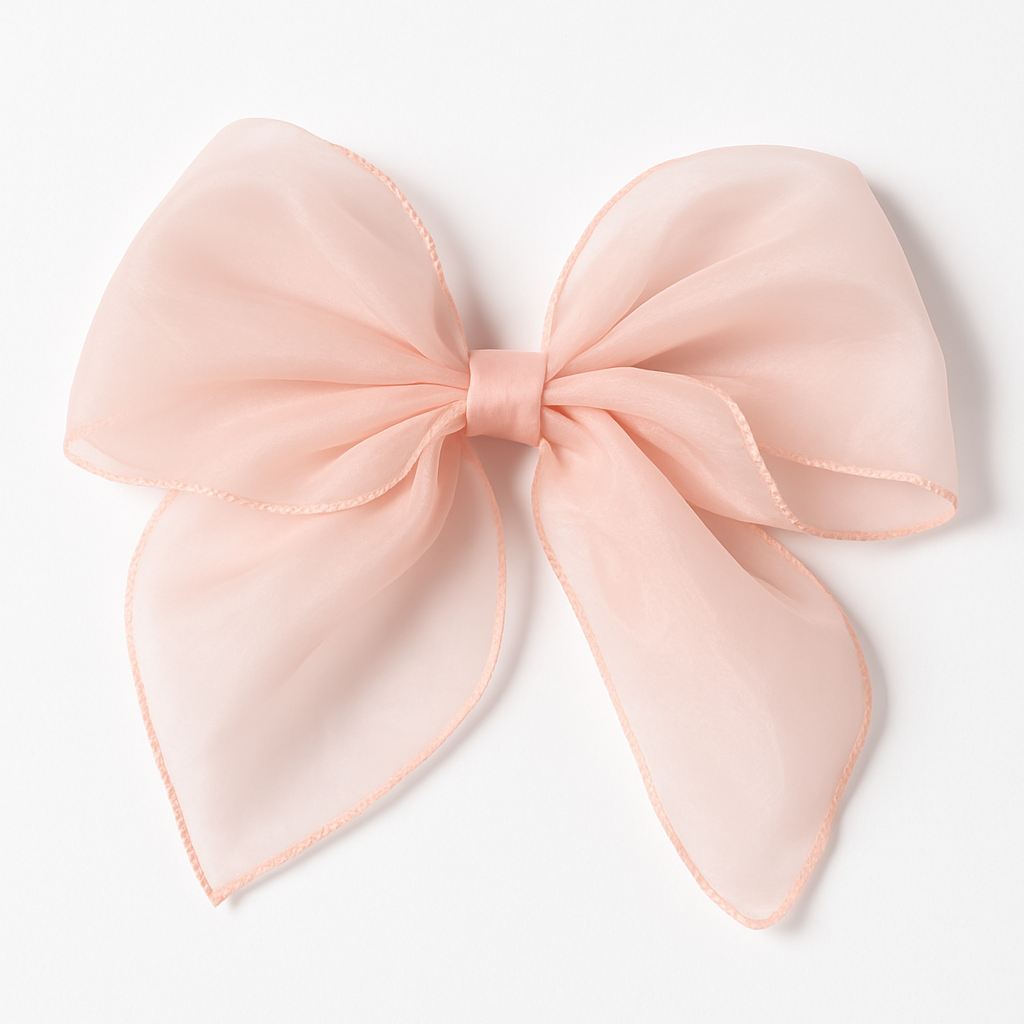 Whumies Large Organza Clip Bow – Big Sheer Hair Bow for Girls, Teens & Women