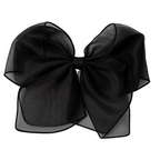 Black sheer bow on a white background