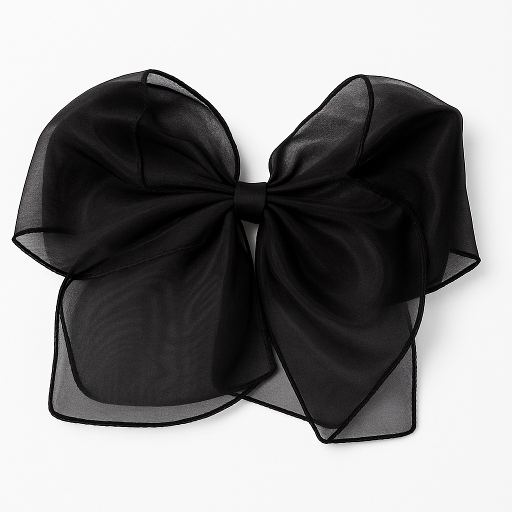 Whumies Large Organza Clip Bow – Big Sheer Hair Bow for Girls, Teens & Women