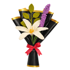 Handmade Crochet Flower Bouquet with Lily & Lavender