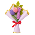 Handmade Crochet Flower Bouquet with Tulips & Lavender