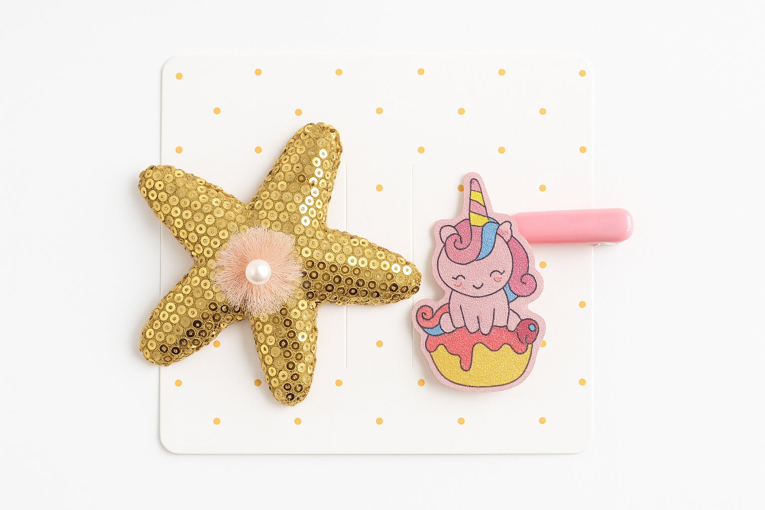 Whumies Baby Girl Hair Clips Set | Cute Star & Unicorn Design